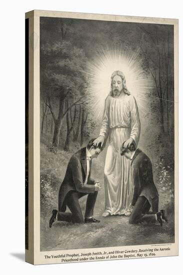 Joseph Smith and Oliver Cowdery Receiving the Aaronic Priesthood-null-Stretched Canvas