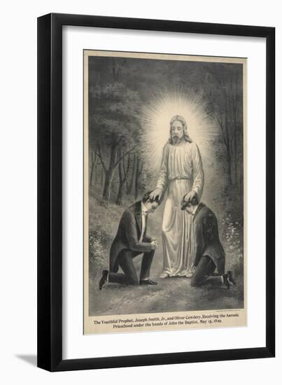 Joseph Smith, Jr. and Oliver Cowdery with John the Baptist-null-Framed Giclee Print