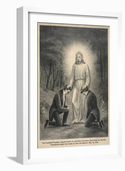 Joseph Smith, Jr. and Oliver Cowdery with John the Baptist-null-Framed Giclee Print