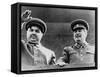 Joseph Stalin and Georgi Malenkov, Watching May Day Parade in Moscow in 1949-null-Framed Stretched Canvas