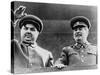 Joseph Stalin and Georgi Malenkov, Watching May Day Parade in Moscow in 1949-null-Stretched Canvas
