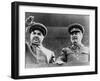 Joseph Stalin and Georgi Malenkov, Watching May Day Parade in Moscow in 1949-null-Framed Photo