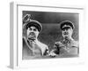 Joseph Stalin and Georgi Malenkov, Watching May Day Parade in Moscow in 1949-null-Framed Photo