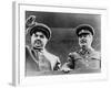 Joseph Stalin and Georgi Malenkov, Watching May Day Parade in Moscow in 1949-null-Framed Photo