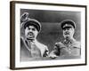 Joseph Stalin and Georgi Malenkov, Watching May Day Parade in Moscow in 1949-null-Framed Photo