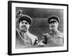 Joseph Stalin and Georgi Malenkov, Watching May Day Parade in Moscow in 1949-null-Framed Photo