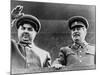 Joseph Stalin and Georgi Malenkov, Watching May Day Parade in Moscow in 1949-null-Mounted Photo