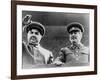 Joseph Stalin and Georgi Malenkov, Watching May Day Parade in Moscow in 1949-null-Framed Photo