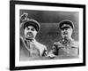 Joseph Stalin and Georgi Malenkov, Watching May Day Parade in Moscow in 1949-null-Framed Photo