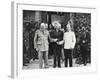 Joseph Stalin, Harry Truman, and Winston Churchill at the Potsdam Conference-null-Framed Photo