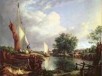 Fishing Smack and Other Vessels in a Strong Breeze, 1830-Joseph Stannard-Framed Stretched Canvas