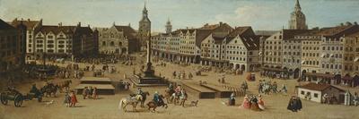 View of the Marienplatz, Munich, ca. 1750 (Detail)-Joseph Stephan-Stretched Canvas