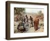 Joseph taken out of the pit and sold into slavery by his brothers - Bible-William Brassey Hole-Framed Giclee Print