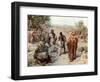 Joseph taken out of the pit and sold into slavery by his brothers - Bible-William Brassey Hole-Framed Giclee Print