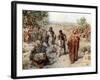 Joseph taken out of the pit and sold into slavery by his brothers - Bible-William Brassey Hole-Framed Giclee Print