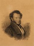 Portrait of the Author Alexander S. Pushkin (1799-183), 1827-Joseph Vivien-Giclee Print