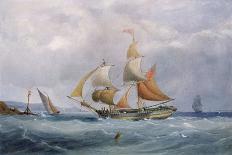 Navigation in the Bristol Channel (England), at the Mouth of the Avon. Oil on Canvas, 1837, by Jose-Joseph Walter-Giclee Print