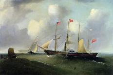 Navigation in the Bristol Channel (England), at the Mouth of the Avon. Oil on Canvas, 1837, by Jose-Joseph Walter-Giclee Print