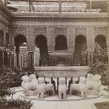 Crystal Palace : Montis Fountain and nave looking South (fontaine Montis et nef vue du sud)-Joseph Warren Zambra-Framed Stretched Canvas