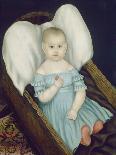 Baby in Wicker Basket, 1840-Joseph Whiting Stock-Framed Art Print