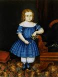 Portrait of Martha Otis Bullock (Girl in a Blue Dress), 1841-42-Joseph Whiting Stock-Framed Stretched Canvas