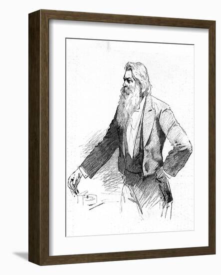 Joseph Wilson Swan, British Physicist and Chemist, Demonstrating Electromagnetism, 1889-null-Framed Giclee Print