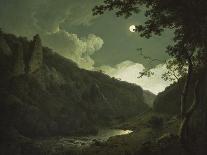 A View of Vesuvius Erupting by Night-Joseph Wright of Derby-Giclee Print