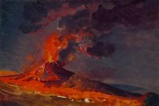 A View of Vesuvius Erupting by Night-Joseph Wright of Derby-Giclee Print