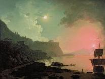 Vesuvius from Posillipo, C.1788 (Oil on Panel)-Joseph Wright Of Derby-Stretched Canvas