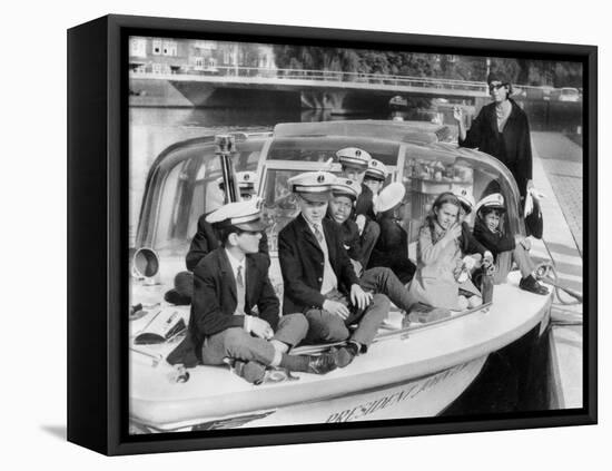 Josephine Baker (1906-1975) and Her Children on a Boat in Amsterdam on October 5, 1964-null-Framed Stretched Canvas