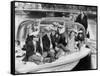 Josephine Baker (1906-1975) and Her Children on a Boat in Amsterdam on October 5, 1964-null-Framed Stretched Canvas