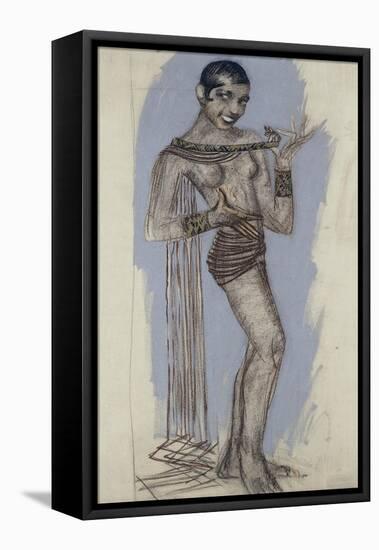 Josephine Baker - a Maquette for an Important Lacquer Panel, C.1927-Jean Dunand-Framed Stretched Canvas