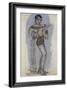 Josephine Baker - a Maquette for an Important Lacquer Panel, C.1927-Jean Dunand-Framed Giclee Print