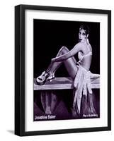 Josephine Baker, African American Dancer and Actress in a Seductive Pose, 1920's-null-Framed Photo