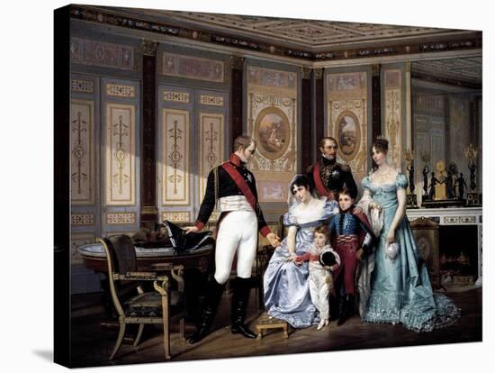 Josephine Beauharnais Receiving Visit from Tsar Alexander I in 1814-null-Stretched Canvas