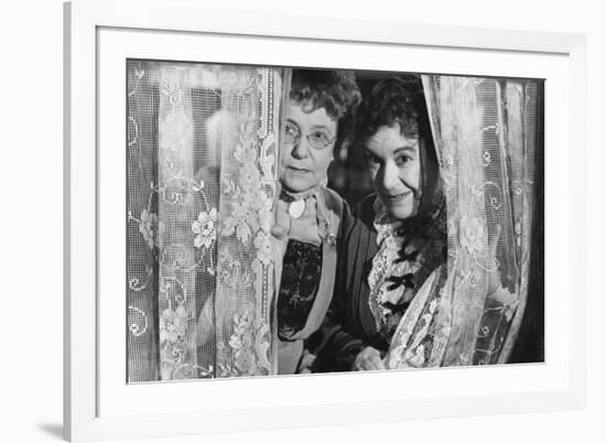 Josephine Hull, Jean Adair, Arsenic and Old Lace, 1944-null-Framed Photographic Print