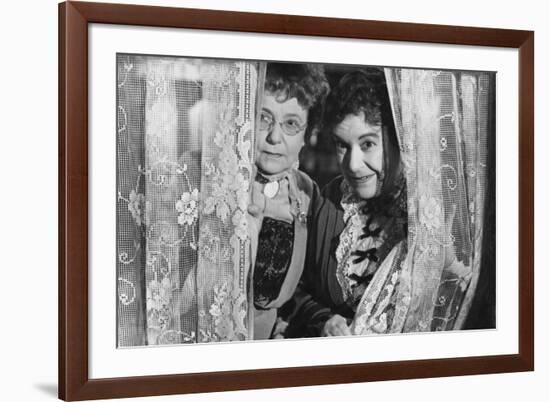 Josephine Hull, Jean Adair, Arsenic and Old Lace, 1944-null-Framed Photographic Print