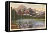 Josephine Lake, Glacier Park, Montana-null-Framed Stretched Canvas