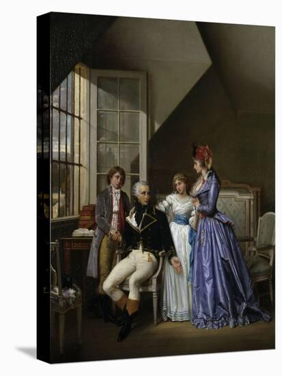 Josephine Visiting Her Husband Alexandre de Bauharnais-Jean Louis Victor Viger du Vigneau-Stretched Canvas