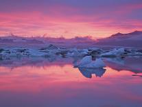 Sunset over the Jokulsarlon Glacier Lagoon, Hofn, Iceland-Josh Anon-Photographic Print