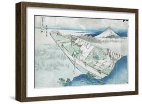 Joshu, Ushibori, Hetachi Provinces from the Series Thirty Six Views of Fuji, 19th century-Katsushika Hokusai-Framed Giclee Print