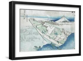 Joshu, Ushibori, Hetachi Provinces from the Series Thirty Six Views of Fuji, 19th century-Katsushika Hokusai-Framed Giclee Print