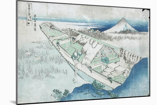 Joshu, Ushibori, Hetachi Provinces from the Series Thirty Six Views of Fuji, 19th century-Katsushika Hokusai-Mounted Giclee Print