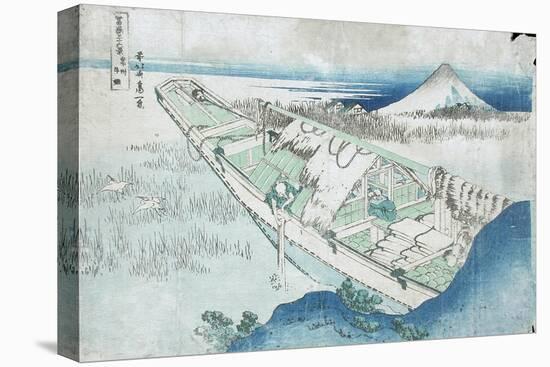Joshu, Ushibori, Hetachi Provinces from the Series Thirty Six Views of Fuji, 19th century-Katsushika Hokusai-Stretched Canvas
