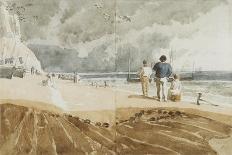 Beach Scene, Hastings-Joshua Cristall-Stretched Canvas