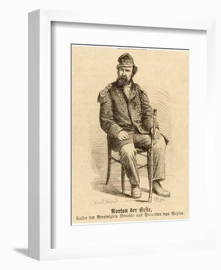 Joshua "Emperor" Norton I Claimant to the Imperial Throne of North America-W. Harland-Framed Art Print