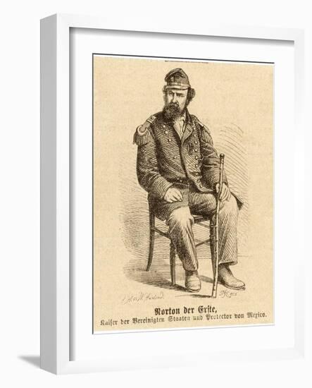 Joshua "Emperor" Norton I Claimant to the Imperial Throne of North America-W. Harland-Framed Art Print