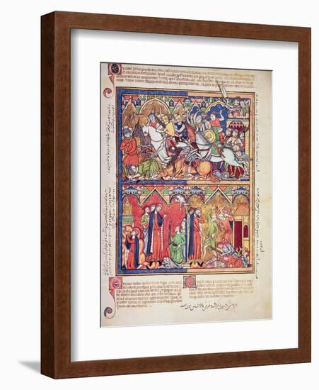 Joshua, from the Morgan Picture Bible, c.1244-54-null-Framed Giclee Print