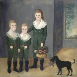 Grace Allison McCurdy and her Daughters, Mary Jane and Letitia Grace, c.1806-Joshua Johnson-Framed Giclee Print