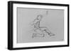 Joshua Shaw's Sketch of a Man on One Knee with His Left Arm Outstretched and His Right Hand Hold a-null-Framed Giclee Print